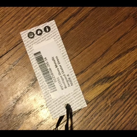 BOOHOO Metallic Jacquard Skater Dress - Picture 4 of 6